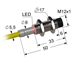 Датчик индуктивный бесконтактный PS2-12M50-8N41-Z