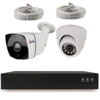 Комплект видеонаблюдения IP 5Мп Ps-Link KIT-B502IP 1 камера для помещения, 1 камера для улицы, с датчиком движения