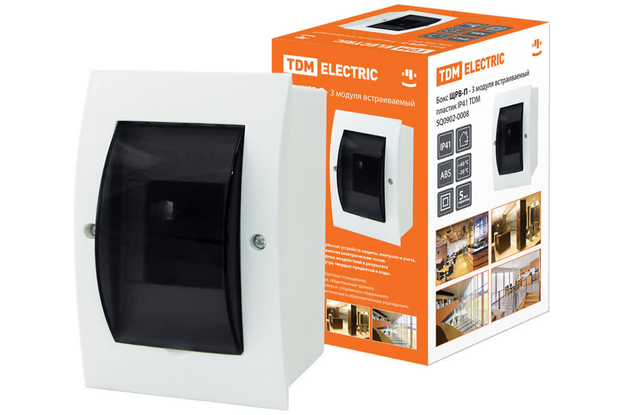 Корпус пластиковый TDM ELECTRIC SQ0902-0008 ЩРВ-П-3