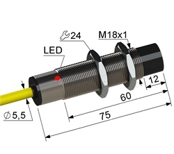 Датчик индуктивный бесконтактный PS2-18M75-8N84-K