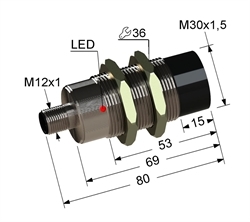 Датчик индуктивный бесконтактный PS2-30M80-15N84-C27