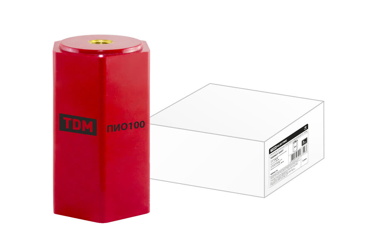 Изолятор опорный TDM ELECTRIC SQ0807-0207 ПИО100 H100xW45xМ10 (Упаковка 2шт)