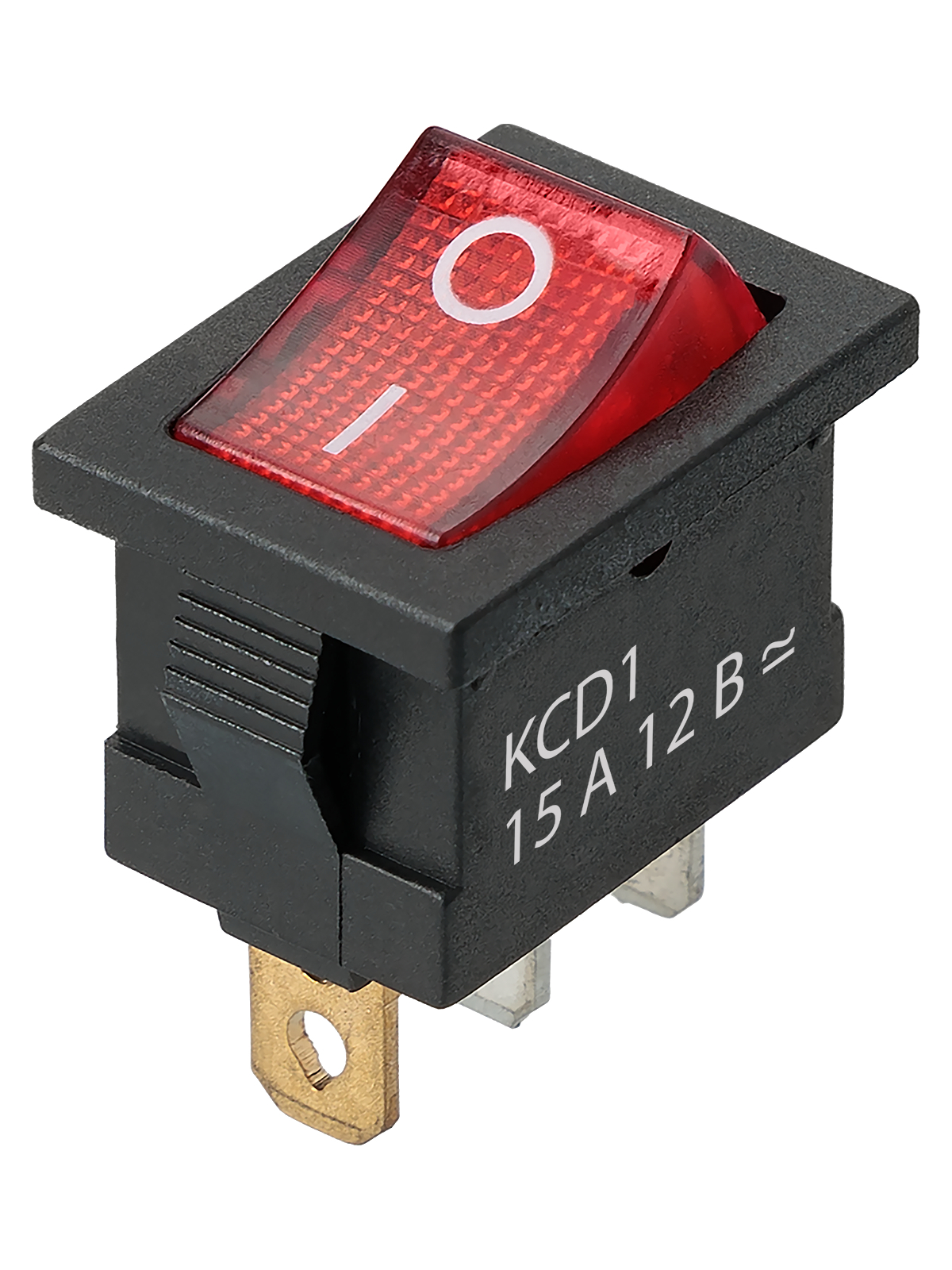 Выключатель автоматический TDM ELECTRIC SQ0746-0131 KCD1-101N 12В AC/DC, 1P, 15А, (3с), ON-OFF, красная клавиша с LED подсветкой
