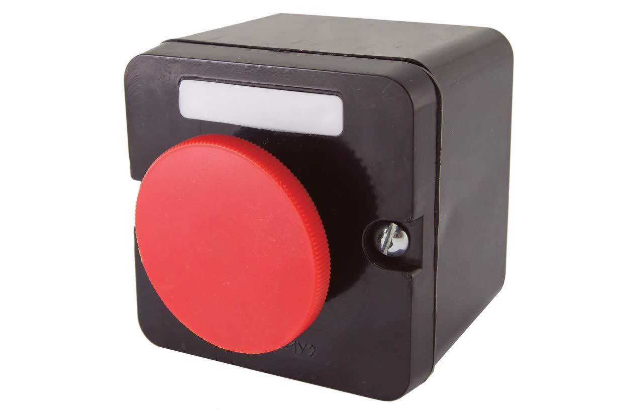 Пост кнопочный TDM ELECTRIC SQ0742-0008 ПКЕ 222-1 У2, красный гриб, IP54