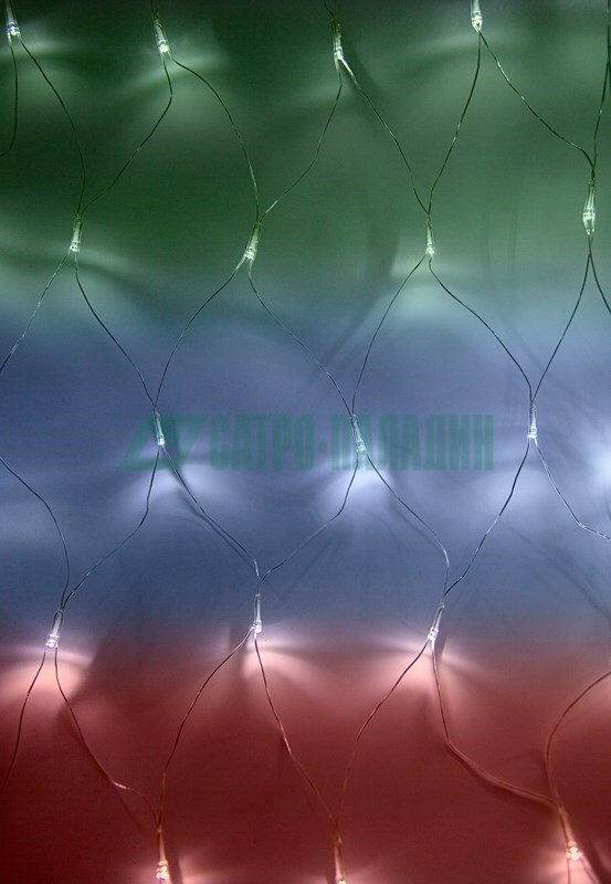 215-129 ∙ Гирлянда "Сеть" 1,5х1,5м, прозрачный ПВХ, 150 LED Мультиколор