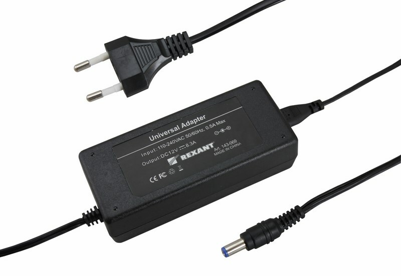 200-100-3 ∙ Источник питания 110-220 V AC/12 V DC 9 А 100 W с DC разъемом подключения 5.5х2.1, без влагозащиты (IP23)