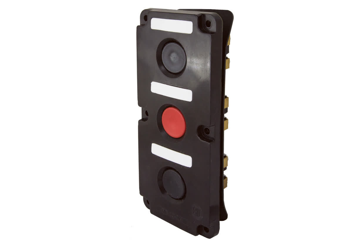 Пост кнопочный TDM ELECTRIC SQ0742-0018 ПКЕ 122-3 У2, красная и две черные кнопки, IP54