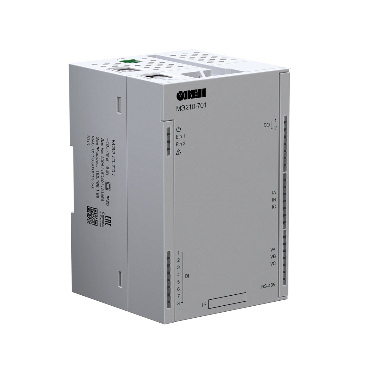 Модуль измерения параметров трехфазной электрической сети ОВЕН МЭ210-701