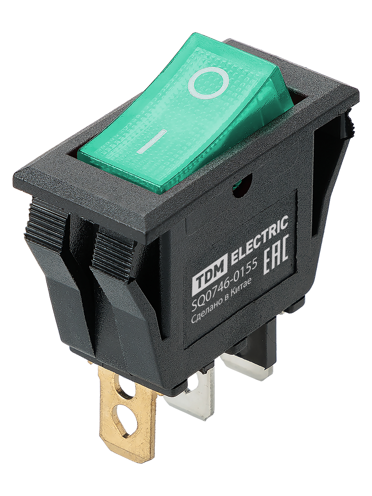 Выключатель клавишный TDM ELECTRIC SQ0746-0154 KCD3-101N/B 250В AC/DC, 1P, 15А, (3с), ON-OFF, красная клавиша с LED подсветкой