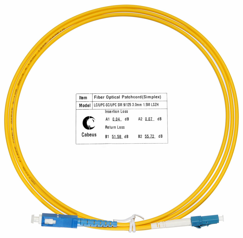 Патч-корд оптический FOP(s)-9-LC-SC-1,5m (7520c)