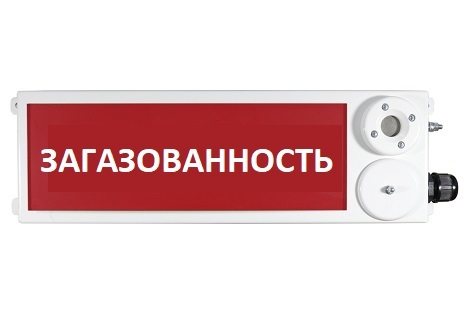 Оповещатель охранно-пожарный (табло) ТСЗВ-Exm-М-Прометей 12-36В "Загазованность"