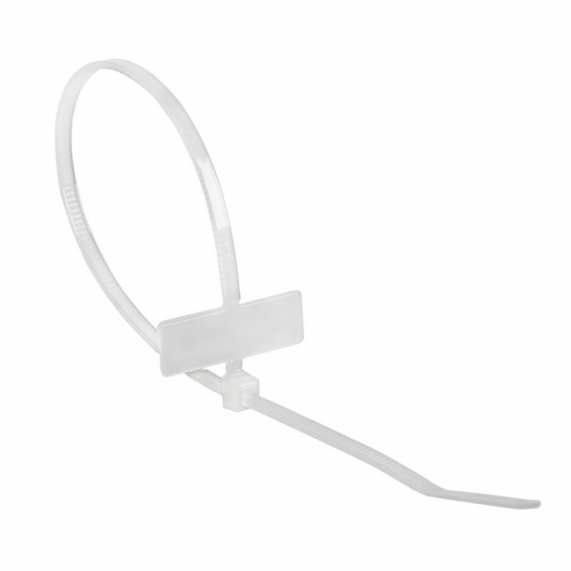 07-0206 ∙ Хомут под маркер nylon 200x2,5 мм 100 шт. белый REXANT ∙ кратно 10 упак