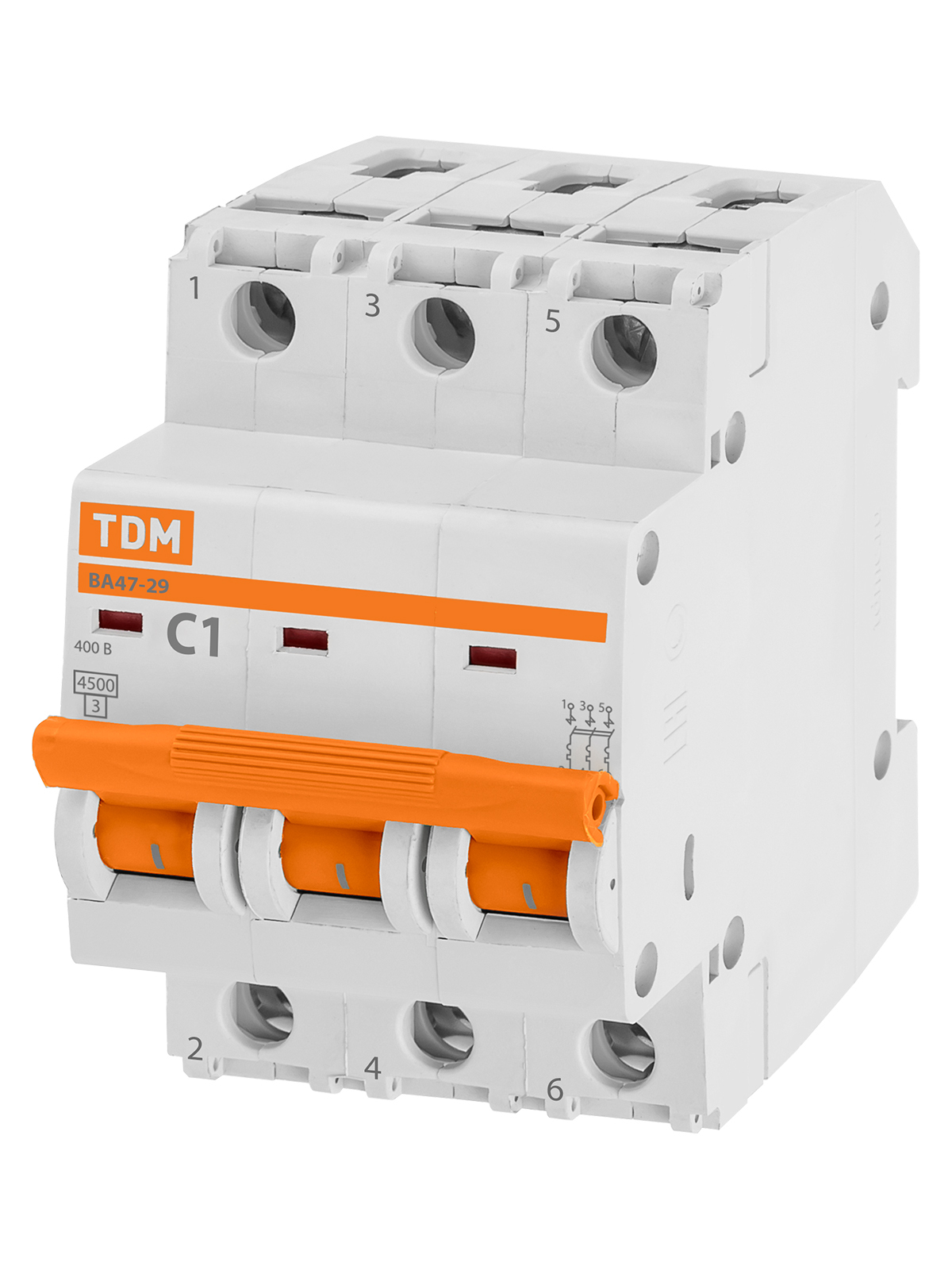Выключатель автоматический модульный TDM ELECTRIC SQ0206-0110 ВА47-29 3Р 20А 4,5кА х-ка С