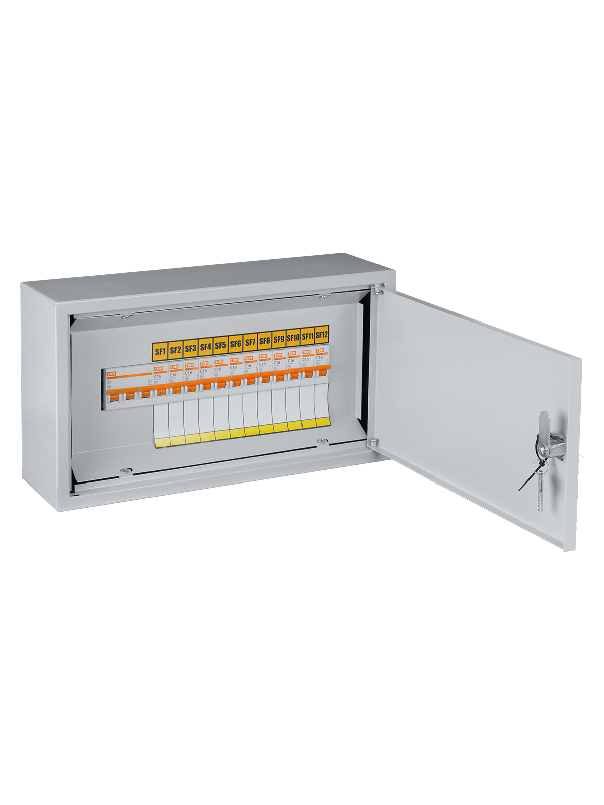 Щиток осветительный с выключателем TDM ELECTRIC SQ1604-0002 ОЩВ-12 (63А/16А)