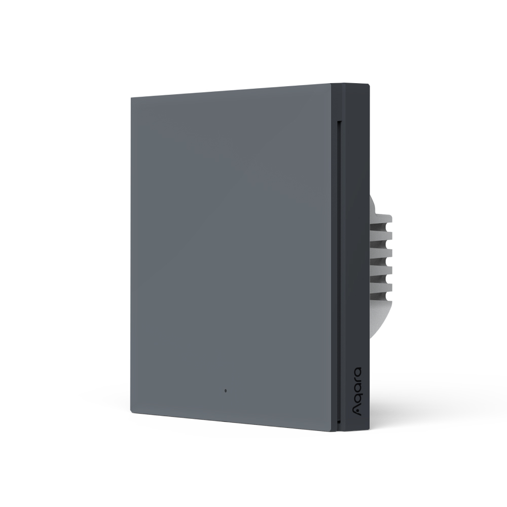 Выключатель беспроводной Aqara Smart Wall Switch H1 EU WS-EUK03_graphite (With Neutral, Single Rocker) графит