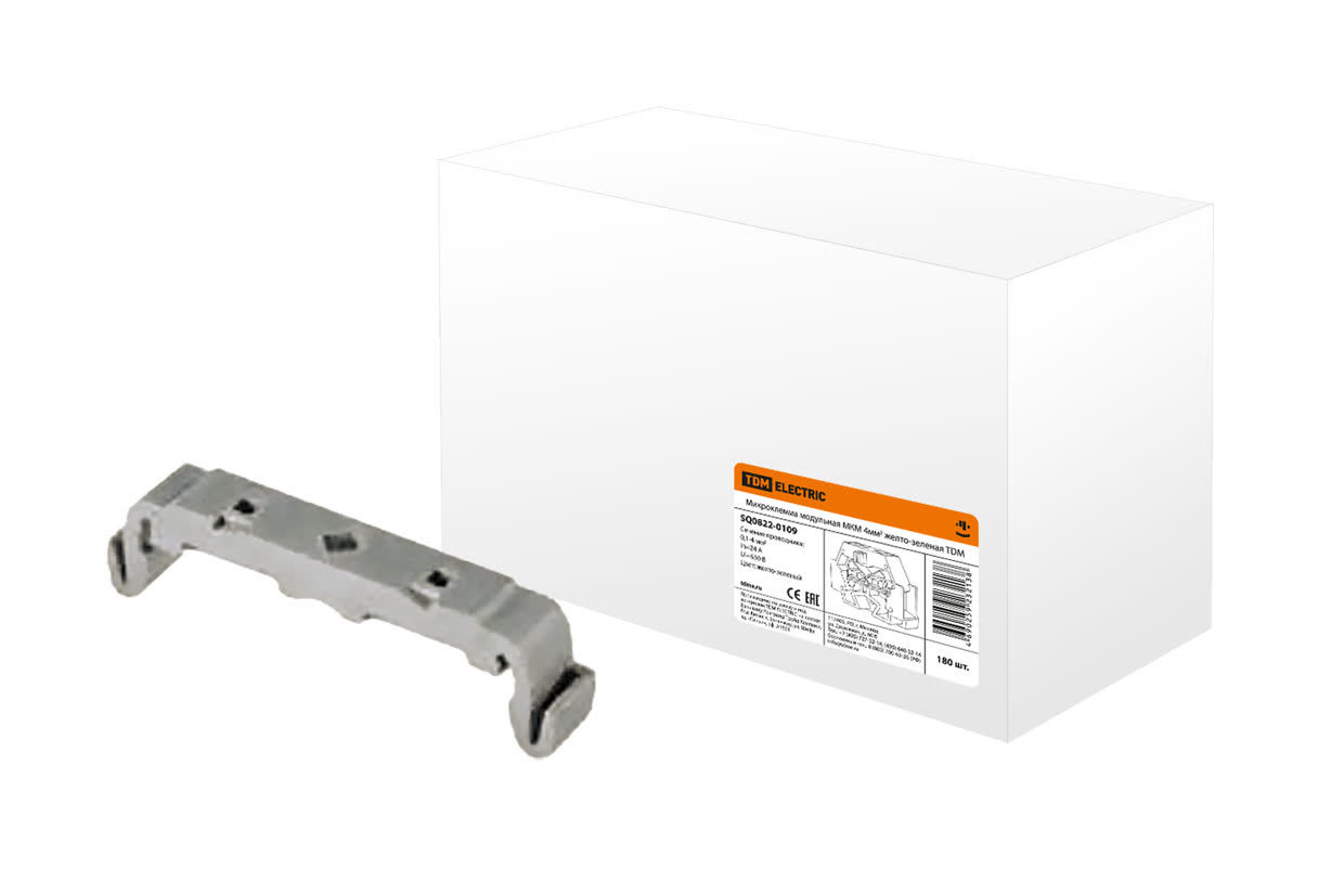 TDM ELECTRIC SQ0822-0113 Монтажная панель для установки клемм МКМ на DIN-рейку (Упаковка 100шт)