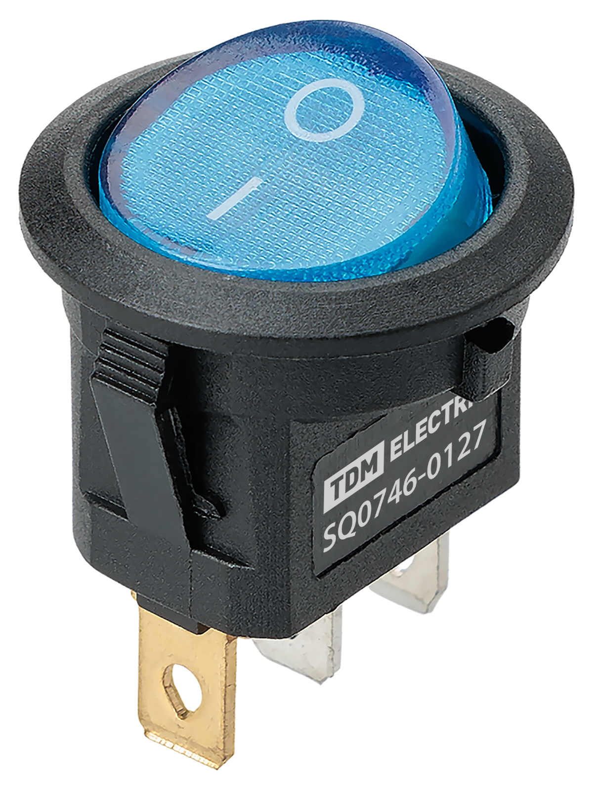 Выключатель автоматический TDM ELECTRIC SQ0746-0127 KCD11-101N 250В AC/DC 1P 3А (3с) ON-OFF, синяя клавиша с LED подсветкой