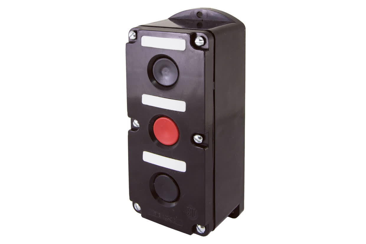 Пост кнопочный TDM ELECTRIC SQ0742-0009 ПКЕ 222-3 У2, красная и две черные кнопки, IP54