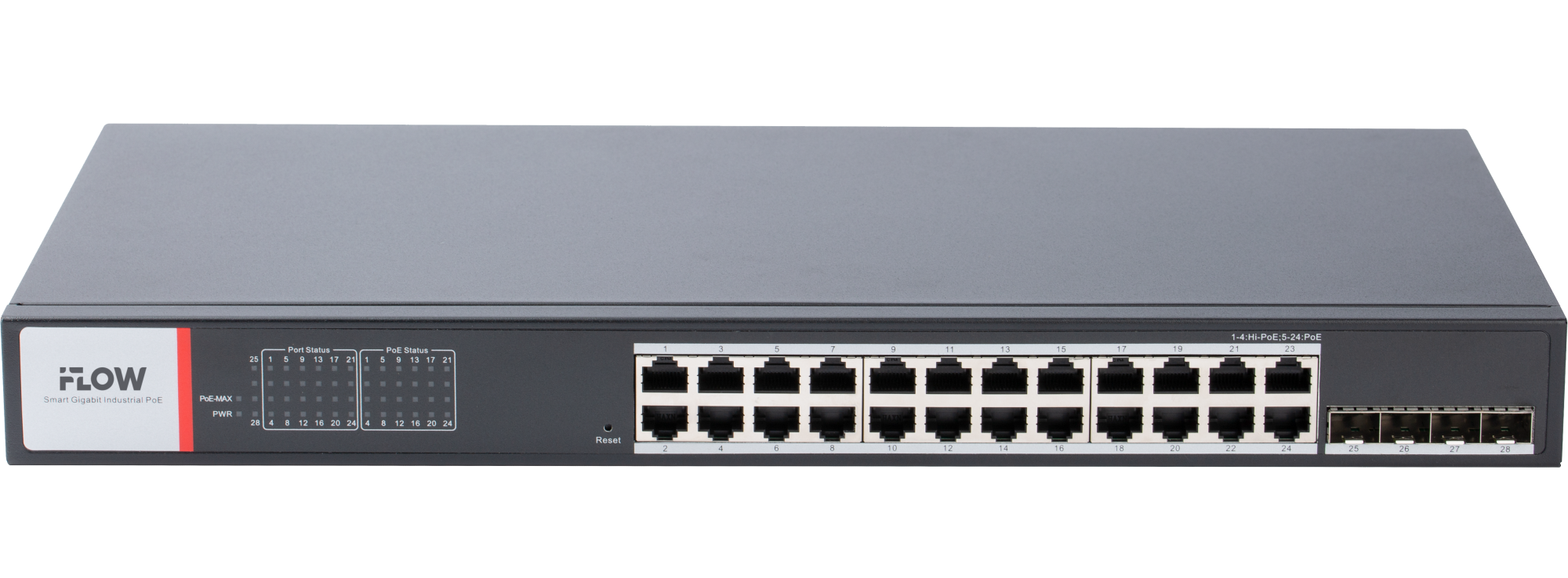 Коммутатор промышленный F-SW-IM628HPOE-PM-24G4GO