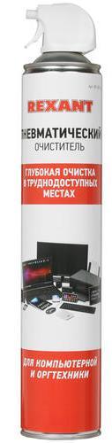 85-0001-2 ∙ Пневматический очиститель (Сжатый воздух) DUST OFF, 1000мл (720мл), аэрозоль Rexant