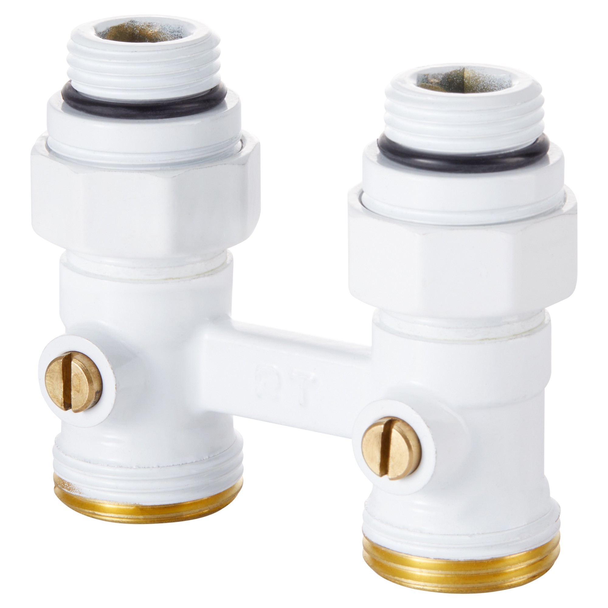 Набор нижнего подключения Узел нижнего подключения Royal Thermo прямой 1/2"х3/4" EK (белый)